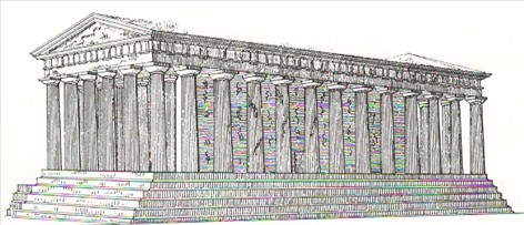 Arkitektur Tempel des Thesues